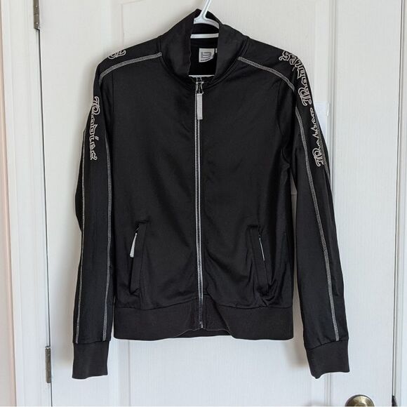 BETTER BODIES black zipped shirt pull sweatshirt size Large @W - Picture 2 of 11